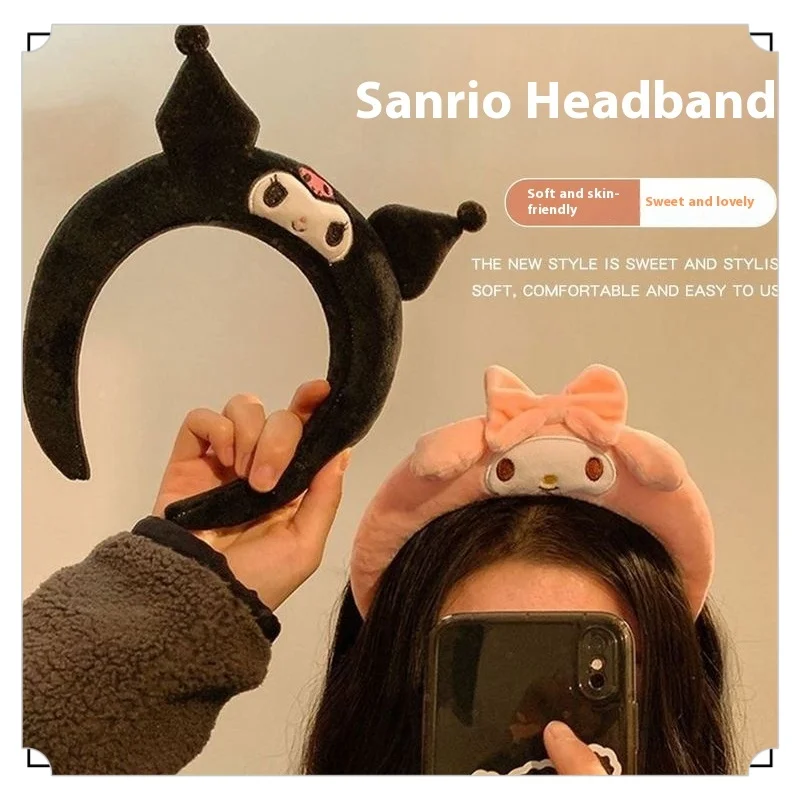 Sanrio Soft Skin Friendly Super Cute Cartoon Cute Jade Guigou Melody Headband Face Wash Photo Show Hair Card Headwear Toy Gift