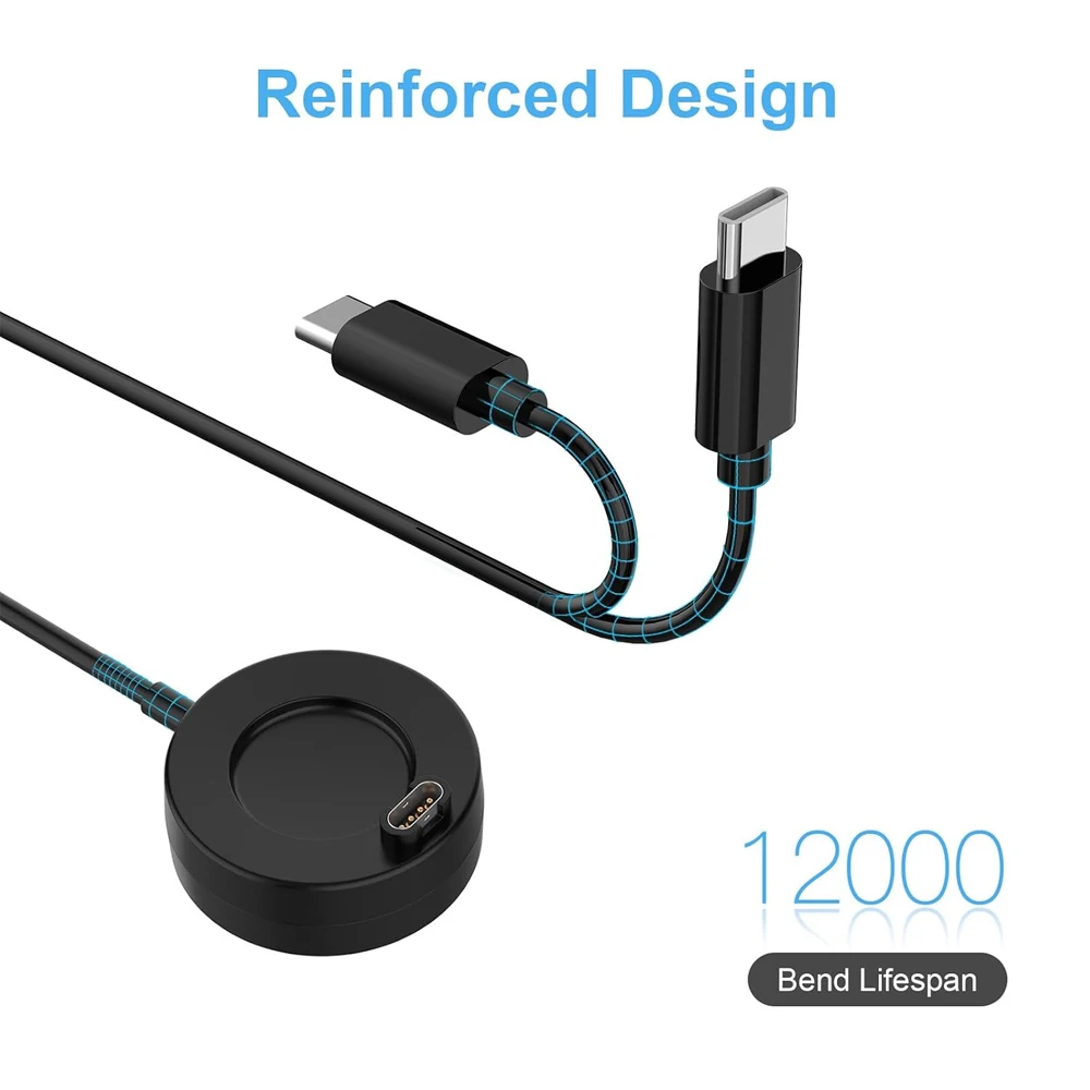 Quality Charger for Garmin Fenix 8 43mm 51mm / 7 Pro/6/5s type-c Cord Vivoactive 5 4 4S Charging Cable for Venu 3 3S 2Plus 2 2S