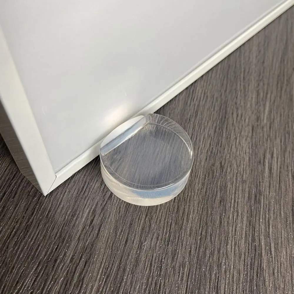 Rolha de porta transparente autoadesiva, não perfurada, espessada, silicone, leve, bloco de porta de pvc, piso