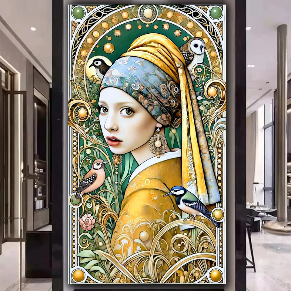 Amazing Pearl Woman 5D DIY เต็ - Art Craft Easy With Paper บทวิจารณ์และราคา
