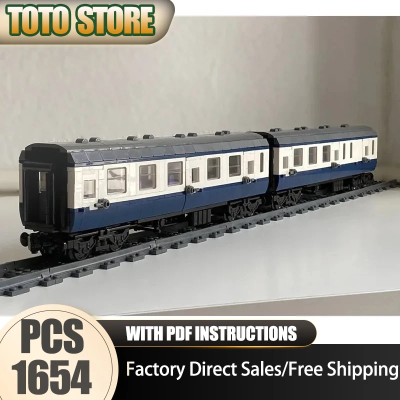 Blocs de construction Moc pour train ferroviaire, voitures convertibles et voitures à frein, briques technologiques, jouets d'assemblage de Noël, cadeaux de construction