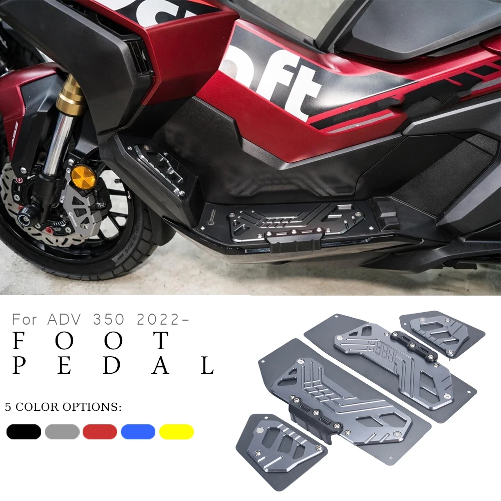 For Honda ADV350 ADV 350 ADV-350 adv350 2022 2023 Motorcycle Accessories CNC Aluminum Foot Mats Footrest Footpads Pedal Plate