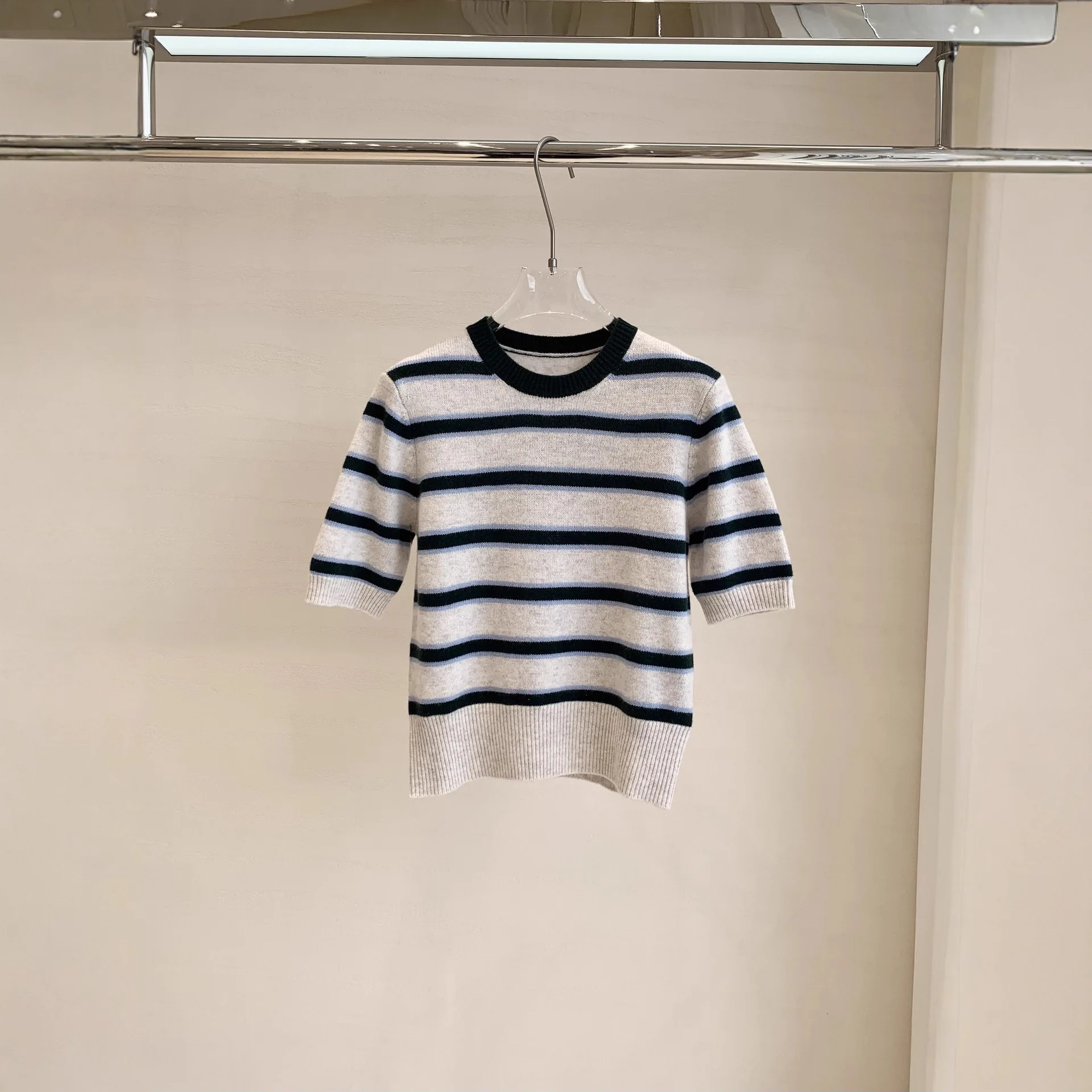 Damski kardigan z dzianiny wełnianej w paski, z długim rękawem, dopasowany, ciepła odzież damska na jesień i zimę, eleganckie topy.