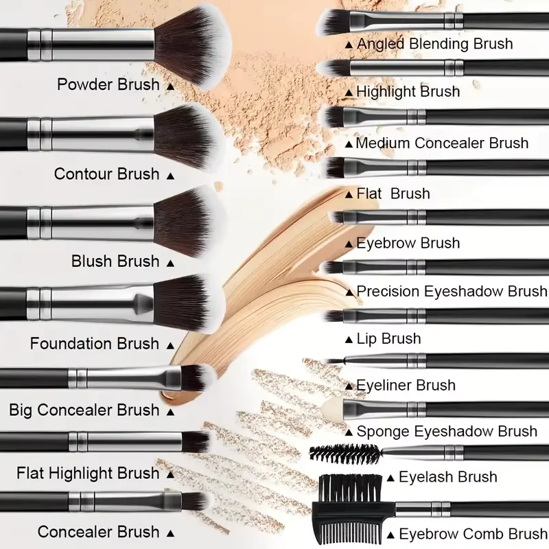 Professional Makeup Brush Set Wooden handle Soft Fluffy Makeup Tools Foundation Concealer Powder Blush Brushes Blending for Face