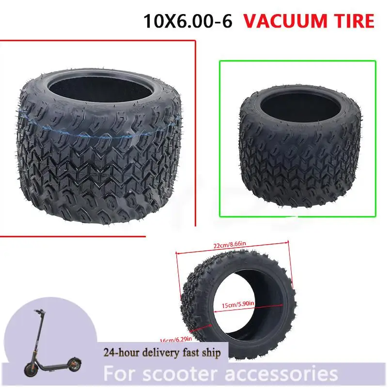 

10 Inch Tubeless Tyres 10x6.00-5.5 for Small Motorcycle 10x6.00-6 for Citycoco Mini C1 Electric Scooter Tire