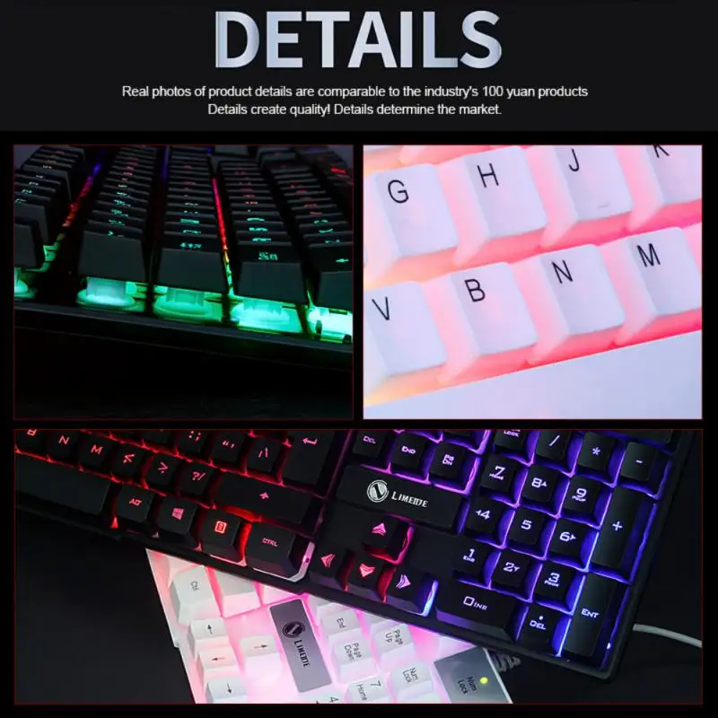 Keyboard Mechanical Wired Gaming Colorful Backlit Mechanical Medium Board Single Keyboard Gamer Keyboard For PC Laptop