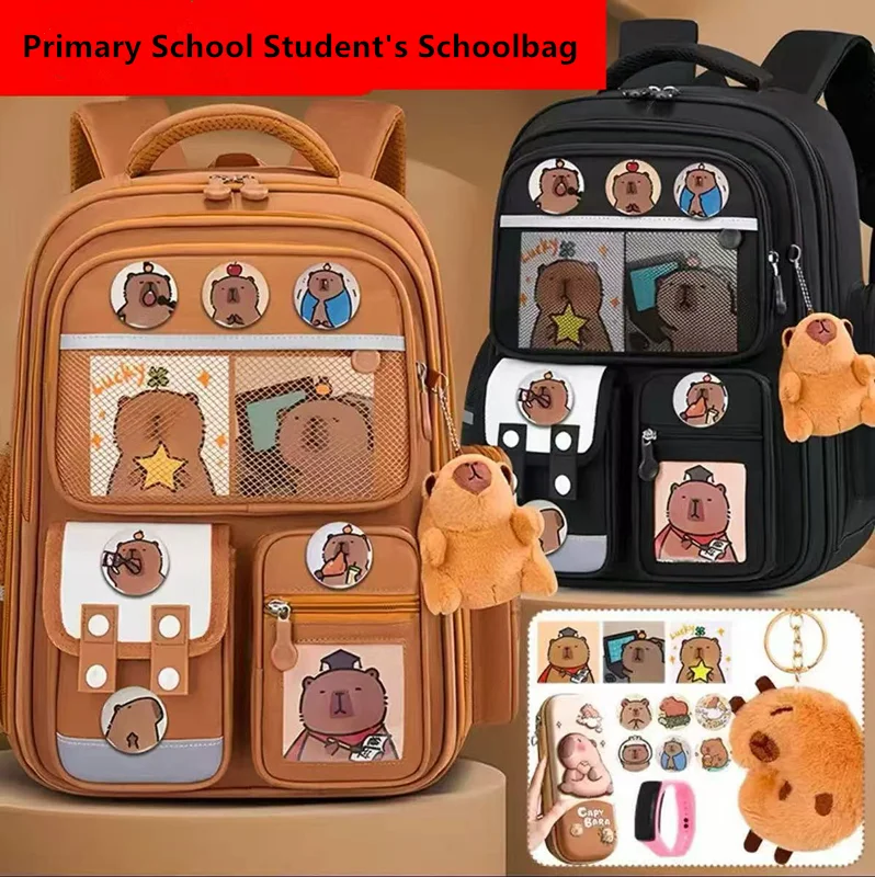 Oxford Cloth Primary School Schoolbag Cartoon Pattern Girls Model Suitable Children Aged 6-12 In Grades 1 to 6  Double Straps