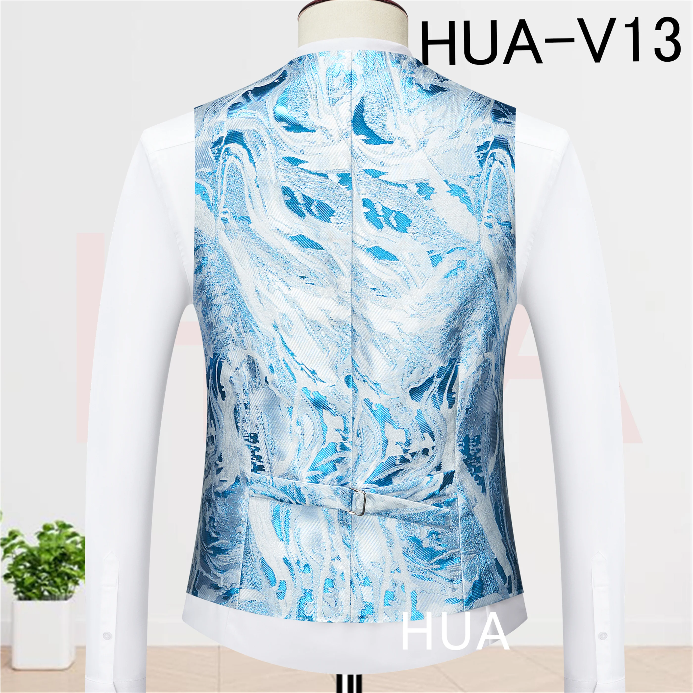 Thorndike 2026 High Quality Jacquard Men Vest White Black Patterns Waistcoat Sleeveless Jacket Formal Party Performance Vest
