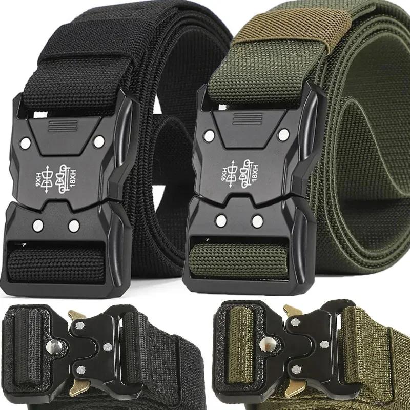 Buckle Belt for Overalls Simple Casual Wide-legged Pants Belt for Men and Women Outdoor Sports Pants Accessories