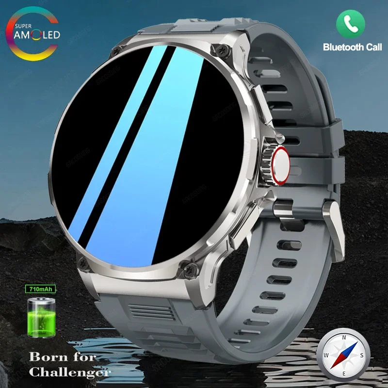 

For Huawei Xiaomi Sports Track Smart Watch Men 1.85-Inch Ultra AMOLED Screen 710Mah Battery Bluetooth Call Smartwatch Waterproof