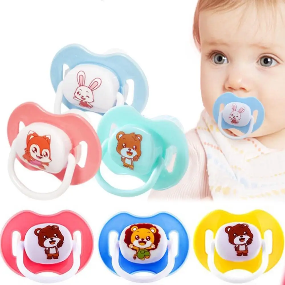 Baby Cartoon Pattern Silicone Pacifier Newborn Silicone Pacifier Teether Toys Pattern Random Perfect Gift