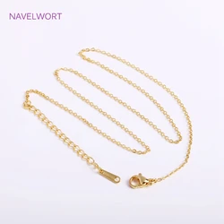 18K Real Gold Plated O Chain For Necklace Making,Brass Metal 1.2/1.4mm Thickness Necklace,Lobster Clasp Chain For Jewelry Making