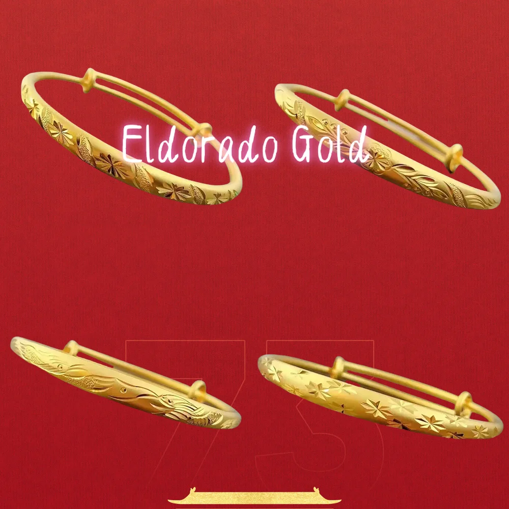 

2025 Lover's giftHigh-quality 9999 push-pull cart flower bracelet 24 real gold dragon and phoenix Chengxiang women's fashion bra