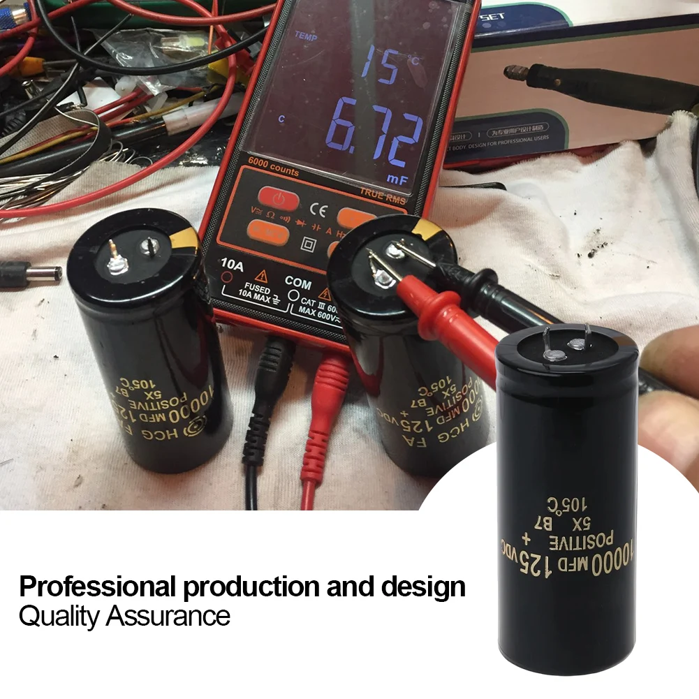 

Aluminum Electrolytic Farad Capacitance Replace 120V 100V Audio 125V 10000uF Filter Current Condenser for Amplifier