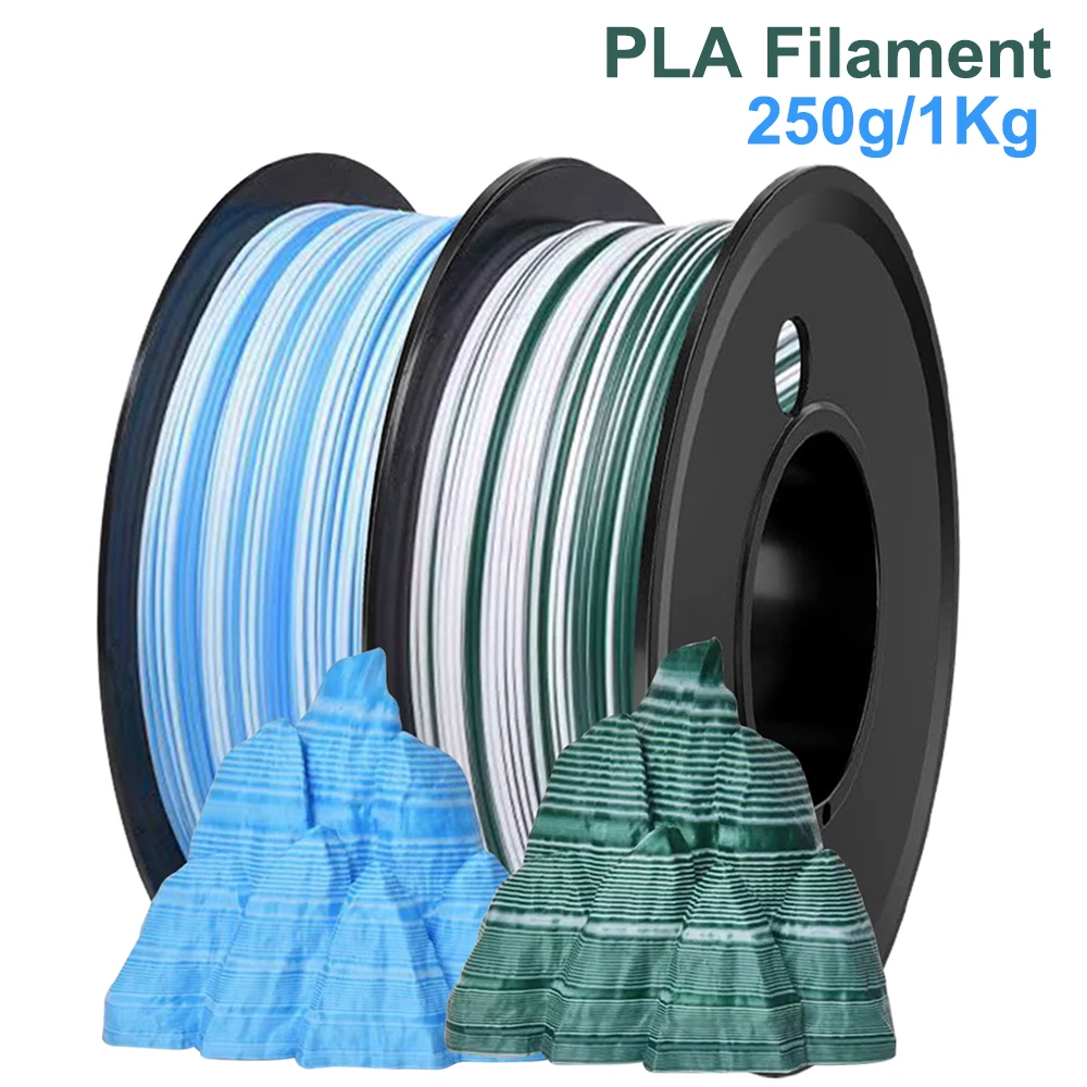 

250g 1Kg PLA Turquoise Green 3D Printer Filament 1.75mm PLA Glacier Blue 3D Printing Materials