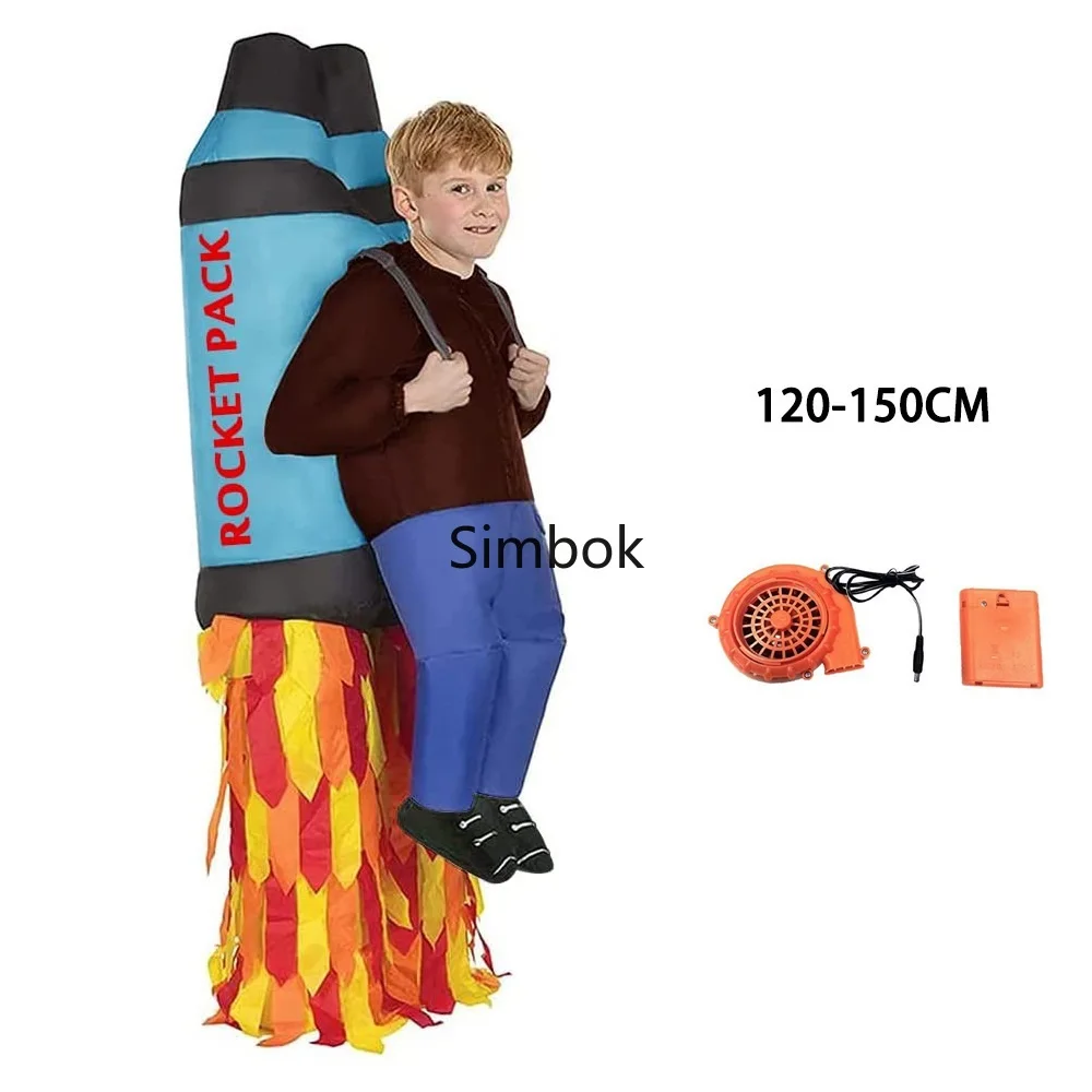 Rocket Propeller Flight Suit for Students, Inflatable Halloween Jetpack, Children\'s Performance Costume, D Rocket