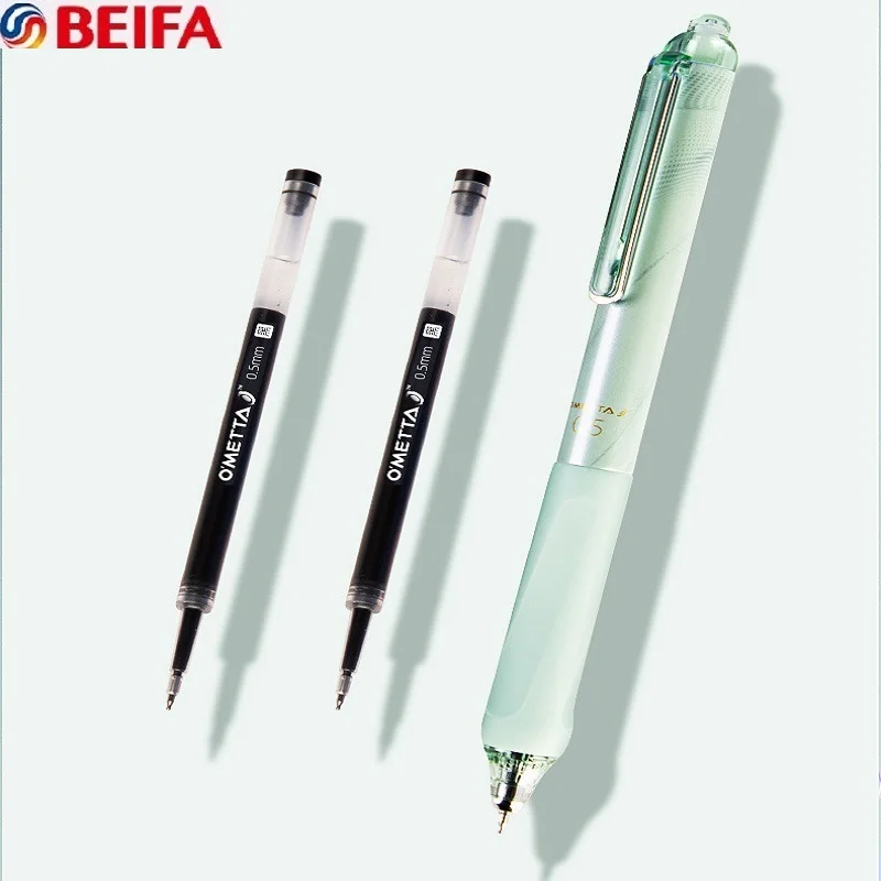 Imagem -03 - Beifa-mute Imprensa Gel Canetas Morandi Cor Papelaria Kawaii st Nib Anti Fadiga Pen Holder Durável Escritório Material Escolar 05 Milímetros