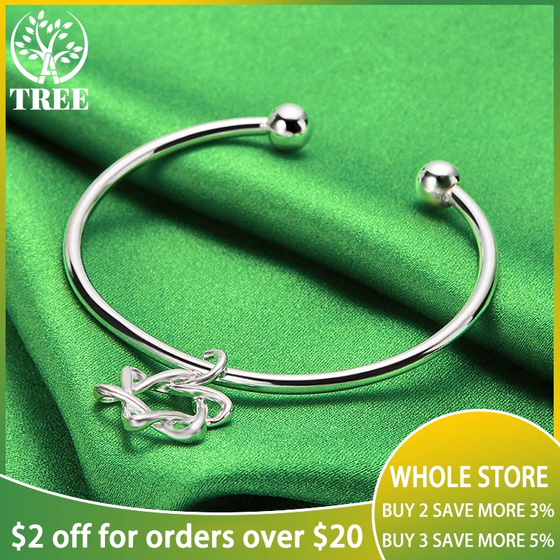 

Женский браслет из серебра 925 пробы с регулируемой звездой Давида