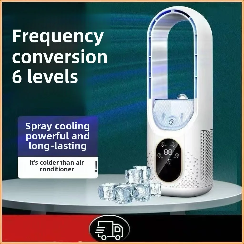 Ventola di raffreddamento del condizionatore d'aria silenziosa temporizzata a 6 velocità, nuovo mini condizionatore d'aria portatile USB, ventola elettrica senza lama