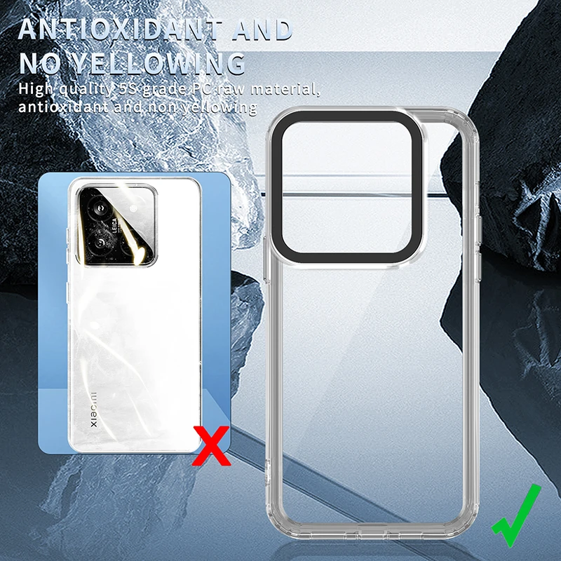 For Xiaomi 14 Transparent Phone Case For Xiaomi 14 For Mi 14 Shockproof Back Cover Clear Shell