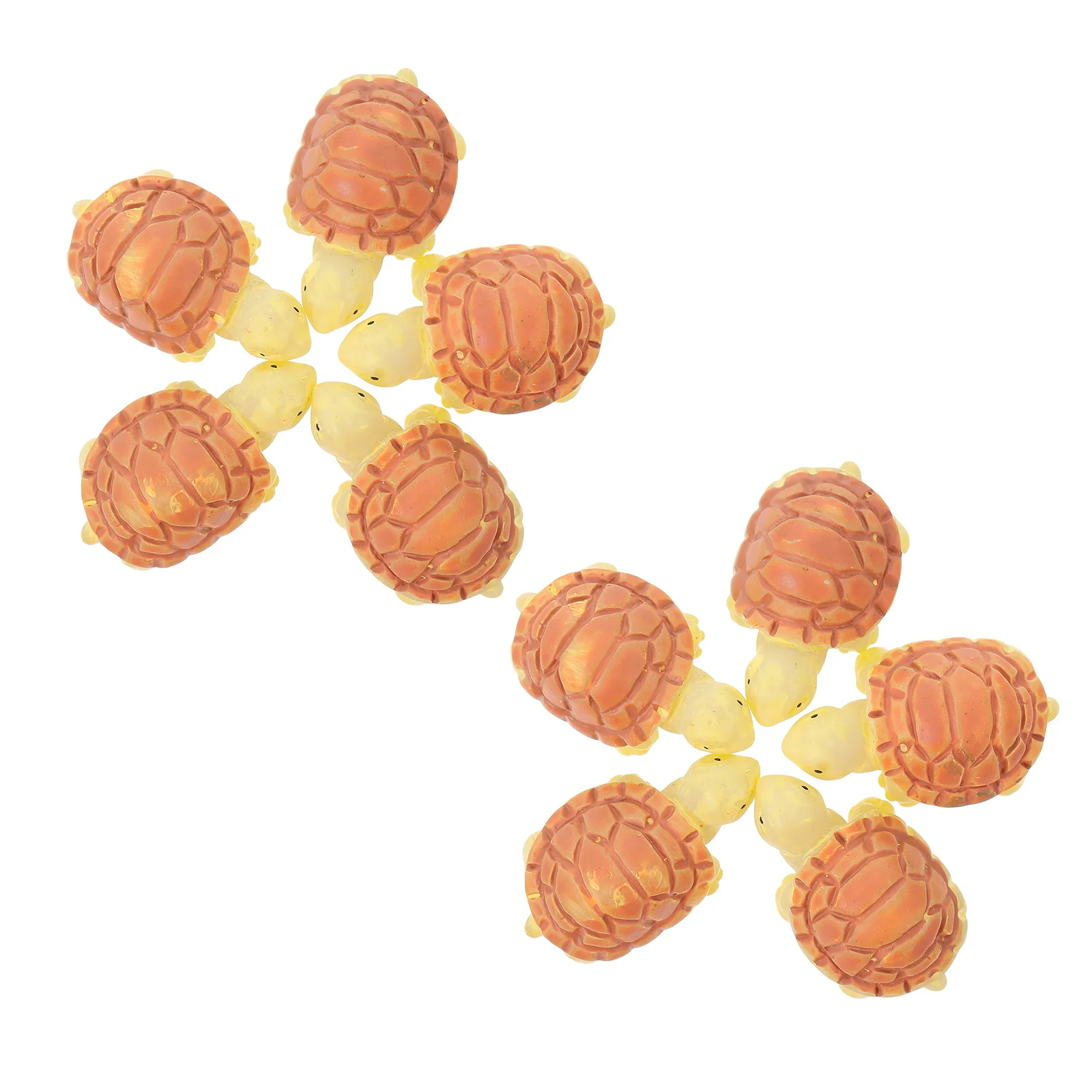 

10Pcs Micro Landscape Artificial Turtle Highly Simulated Aquarium Decoration Resin Material Safe for Water Quality