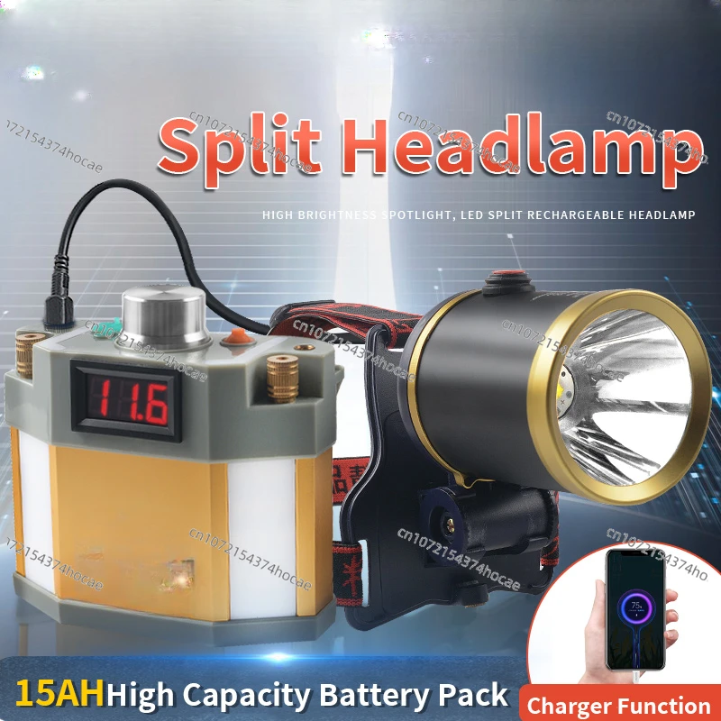 Portable Rechargeable Multi-functional Focus Long Range LED Split Waist Hanging Headlight