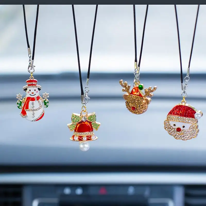 Metal Car Charm Metal Cartoon Car Charm Car Interior Accessory Cute Festive Hanger For Christmas Tree Backpack Home