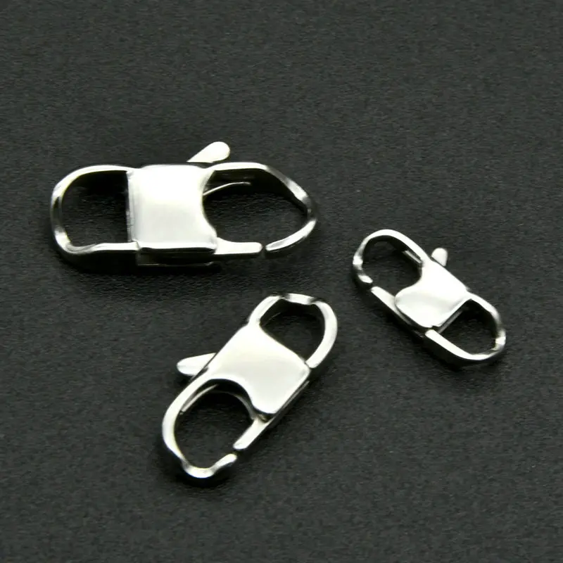 Bulk Items Wholesale High Quality Stainless Steel  Rectangle Lobster Clasp Connector for DIY Jewelry Making Findings