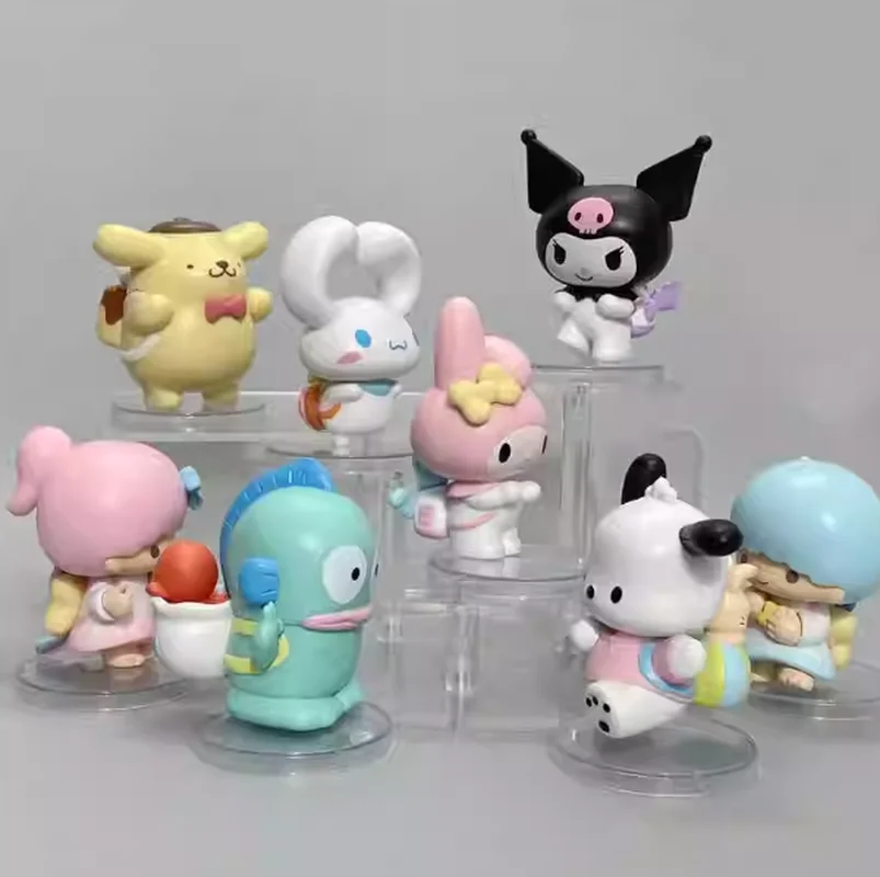 

Новая серия игрушек-сюрпризов Kuromi Pochacco Backback Companion Series, игрушка ручной работы, настольное украшение, в наличии, подарок-сюрприз для девочек