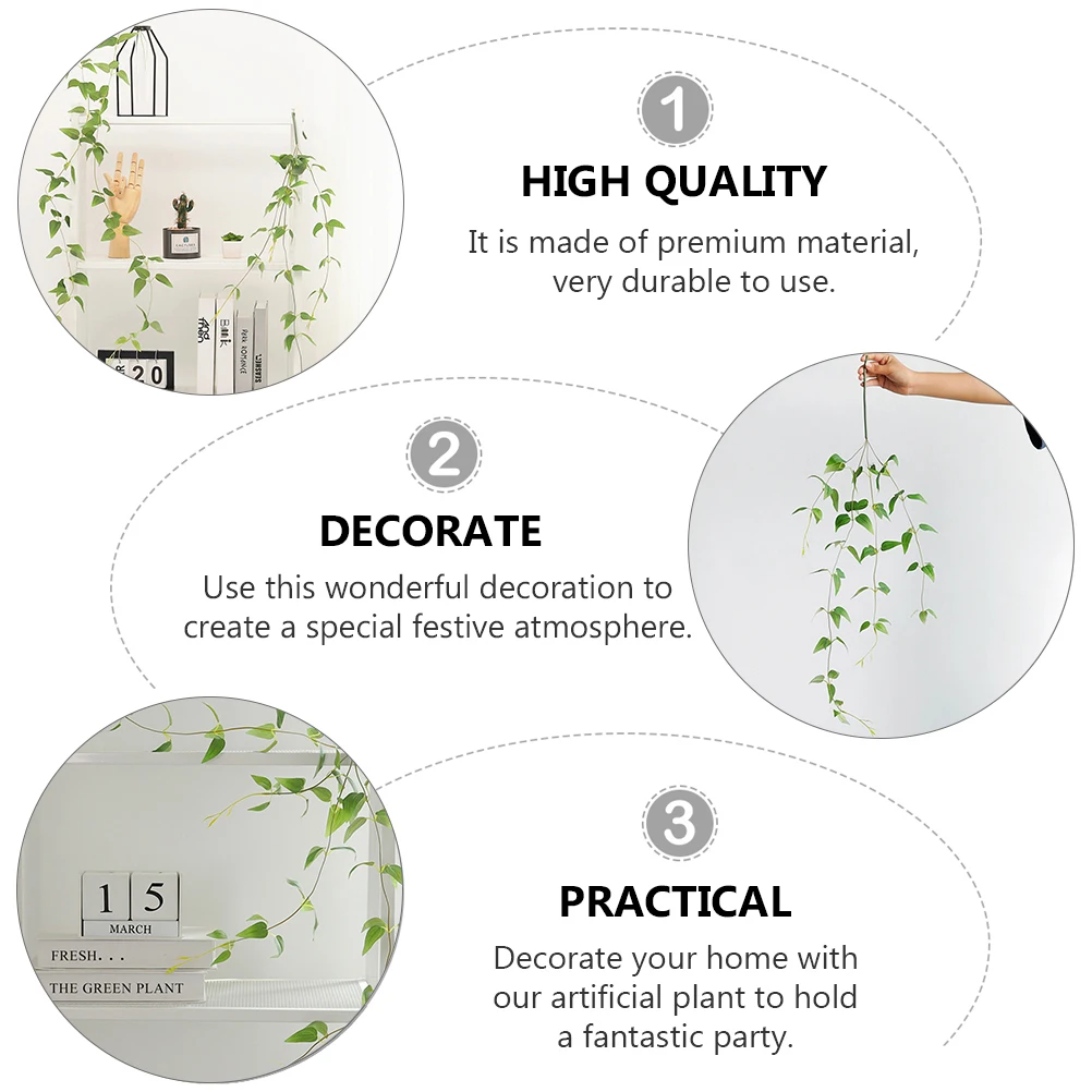 

Simulated Clematis Artificial Plant Decorative Wall Rattan Home Garden Photo Props Long Lasting Indoor Outdoor Decoration