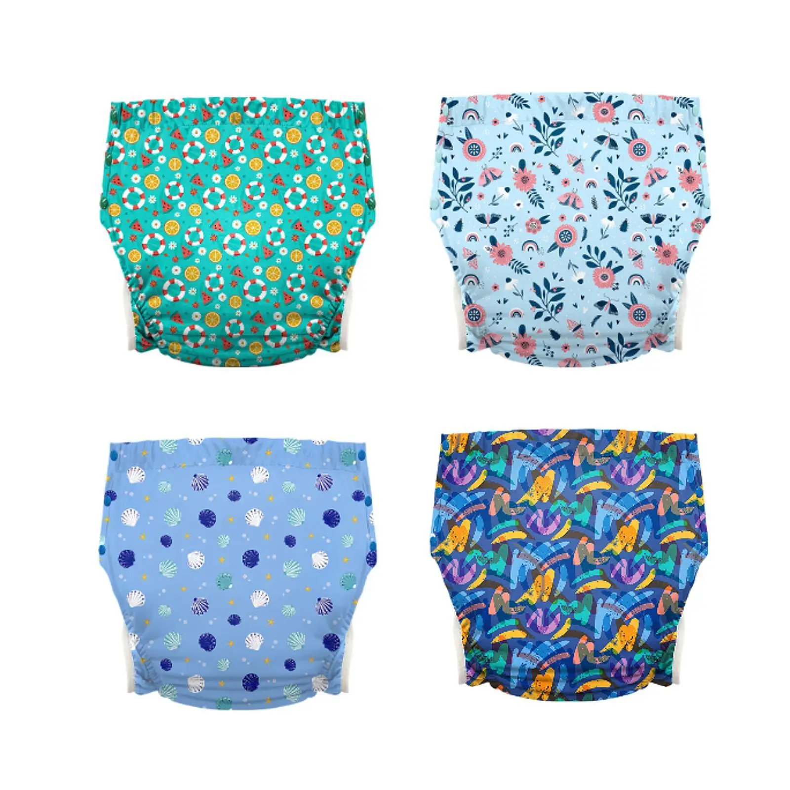 

Adults Cloth Diaper Care Triangle Pant Soft Adjustable Buckle Side Leakproof for Elderly Breathable Lining Incontinence Pants