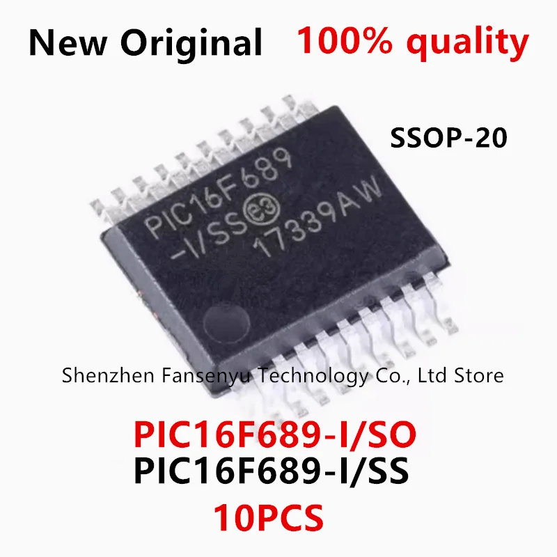 

(10piece)100% New PIC16F689-I/SO PIC16F689-I/SS PIC16F689 I/SO PIC16F689 I/SS SSOP20 Chipset.