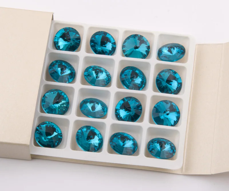 CTPA3bI 1122 Rivoli Brillantschliff K9 Kristall-Strasssteine Glitzer Spitzboden Strass in verschiedenen Farben für Schmuck, Kleider und Bastelarbeiten – Detail 23