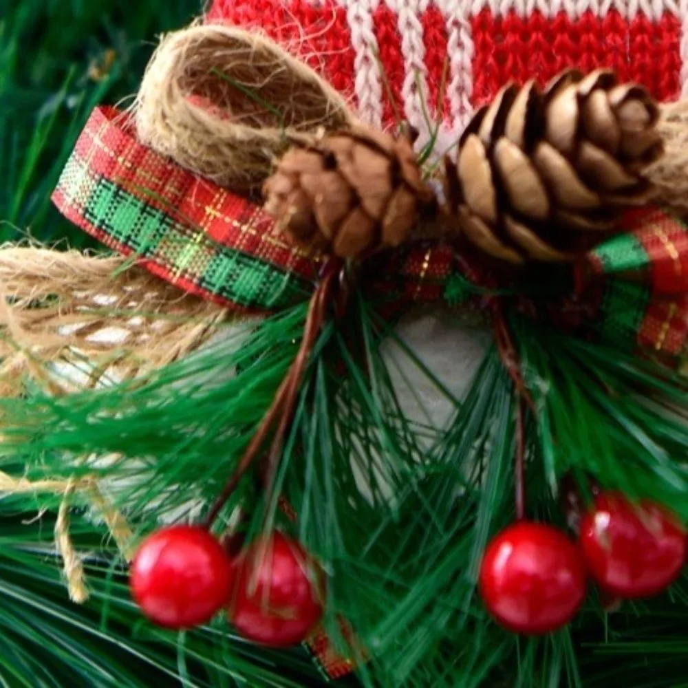 

Merry Christmas Christmas Tree Pendant Glove Clothing Xmas Sock Hanging Ornament Grid Christmas Decorations Photographic Props