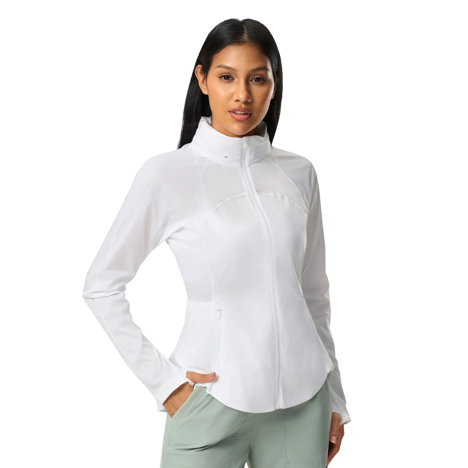 

Mermaid Curve Summer Sports Outdoor UV Protection Skin Clothing UPF50 Slim-Fit Slimming Breathable Sunscreen Clothing for Women