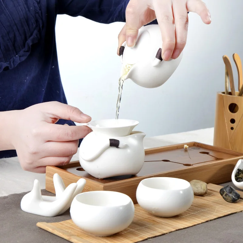 1PC White Ceramic Buddha Hand Desktop Decorations Porcelain Cigar Armrest Display Stand Base for Kung Fu Tea Set
