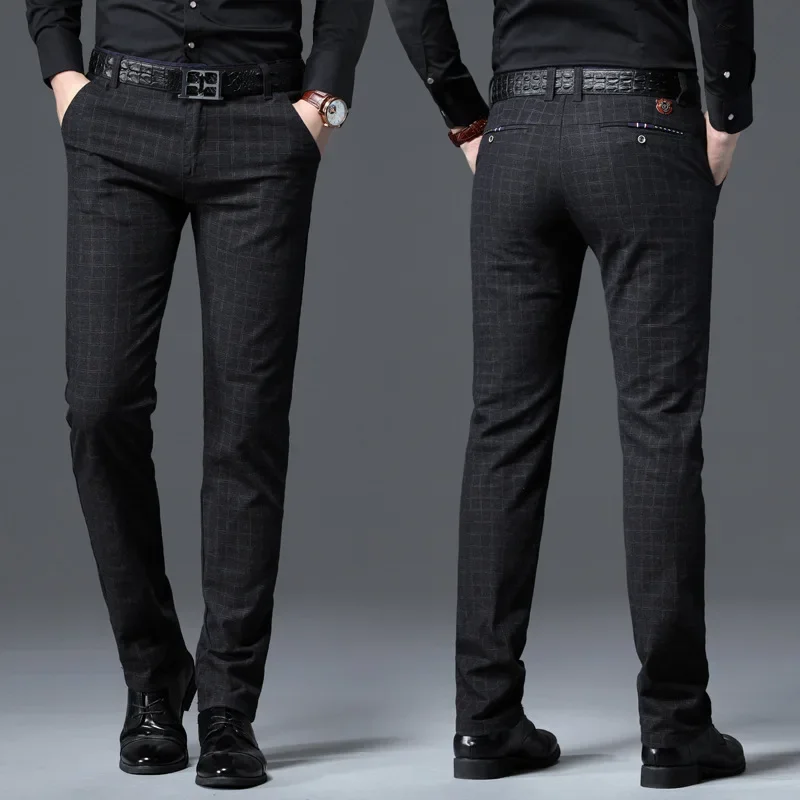 Spring Autumn New Fashion Mens Casual Pants High Quality Brand Business Pants Male Clothing Cotton Formal Trousers Men Clothing