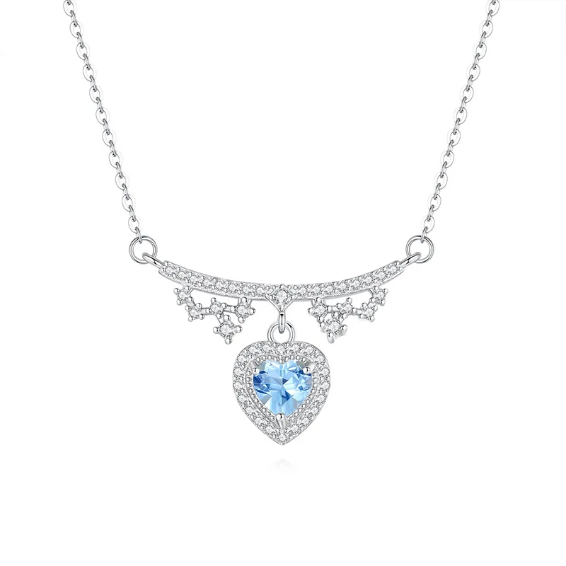 本物の-925-オリジナルシルバーネックレスナチュラルハートシェイプペンダント女性用トパーズ宝石ゲルネットシトリンアメジスト記念日ギフト