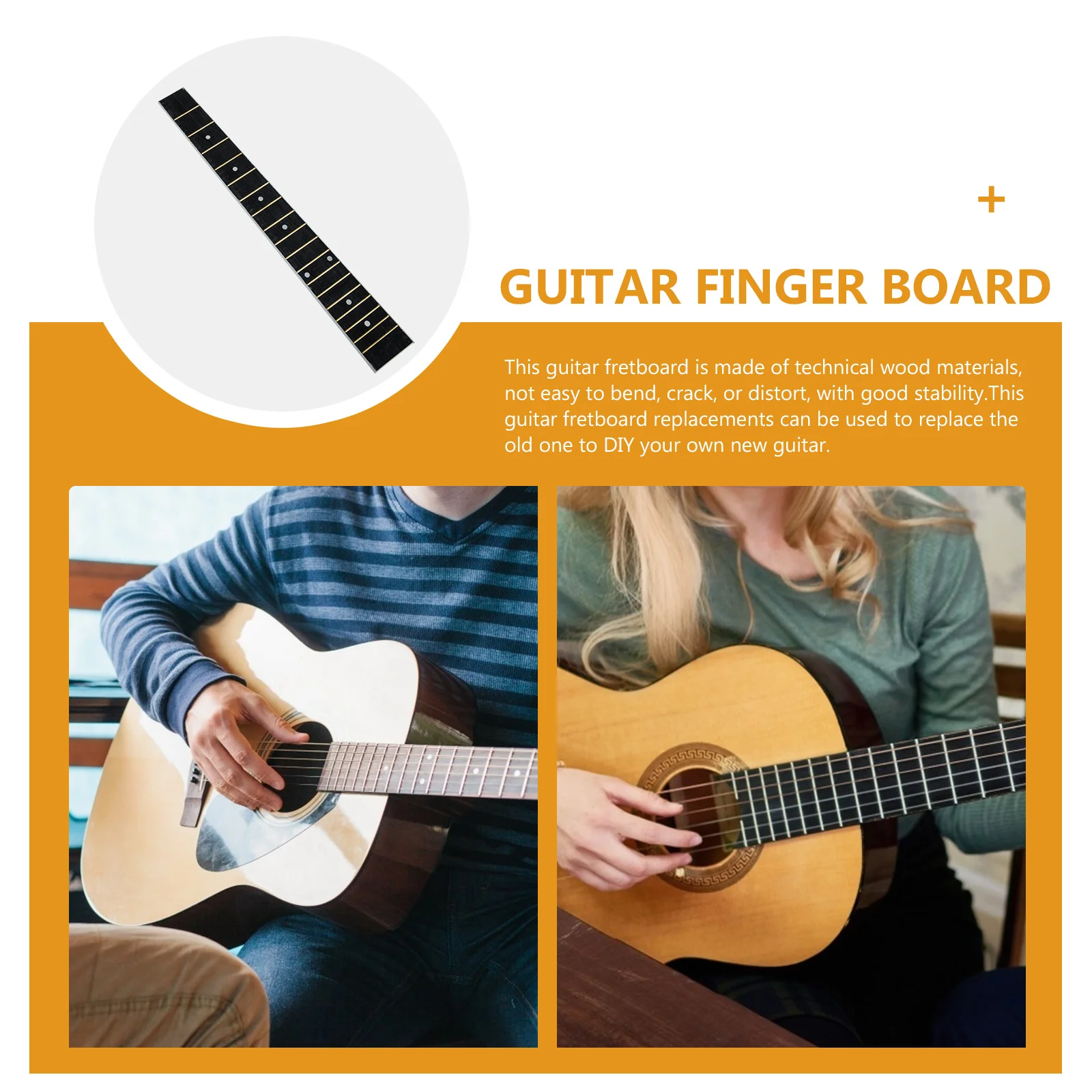 Guitar Fretboard Fingerboard Neck Board Finger Steel Lap Ukulele Replacement Fret Platetechnical Accessory Wood Parts Wooden