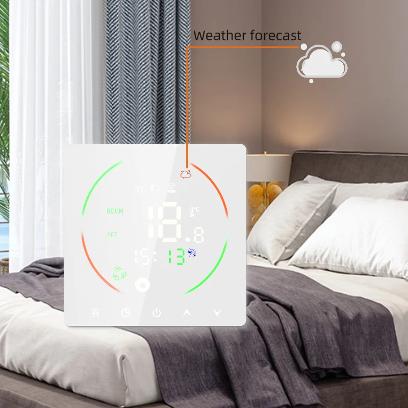 Minco Heat  Tuya WiFi Room Temperature Controller 90~240V 3/16A Work with Water/Gas Boiler/Underfloor Heating Thermostat