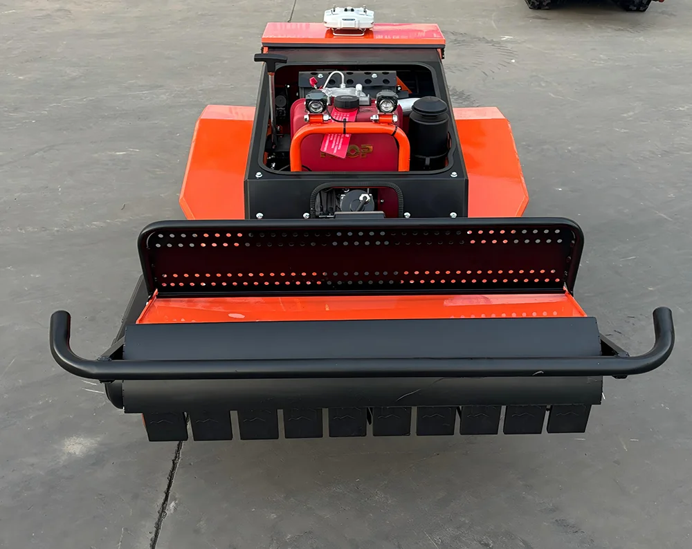 Mini All Terrain Cordless 14 PS Diesel Crawler Track Typ Ferngesteuerter Rasenmäher zum Grasschneiden