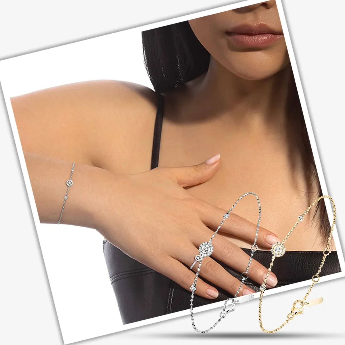 

MXK European and American luxury classic hollow round diamond S925 silver exquisite bracelet suitable for wearing as a gift
