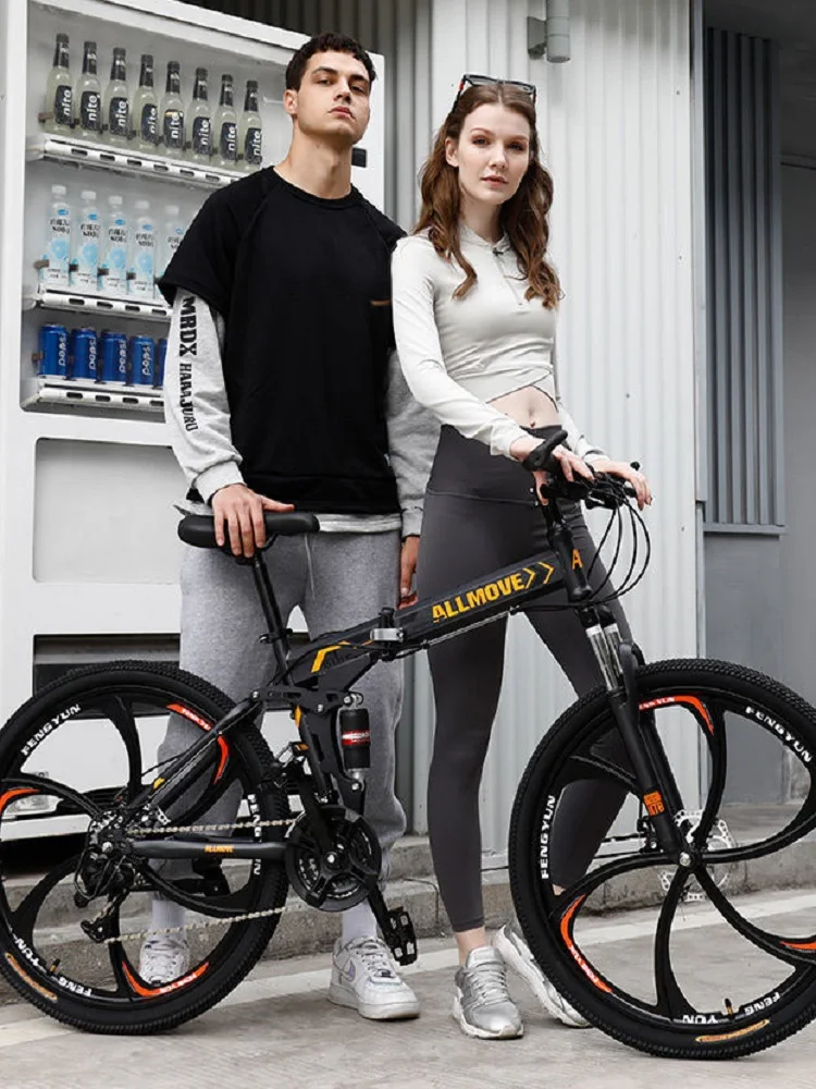 AliExpress OLOIU Bicycle Folding Bike 24 Inch 26 Inch Folding Mountain Bike Speed Change Racing Adult Adult Adult Student Female Male Excellent