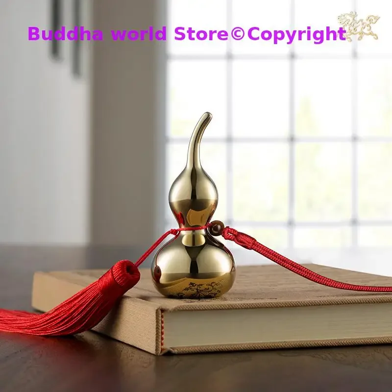 Zuidoost-Azië Boeddhisme Taoïsme hoogwaardige spirituele talisman zegen veilig gezond brengen Fortuin geld Veel geluk messing HU LU Kalebas