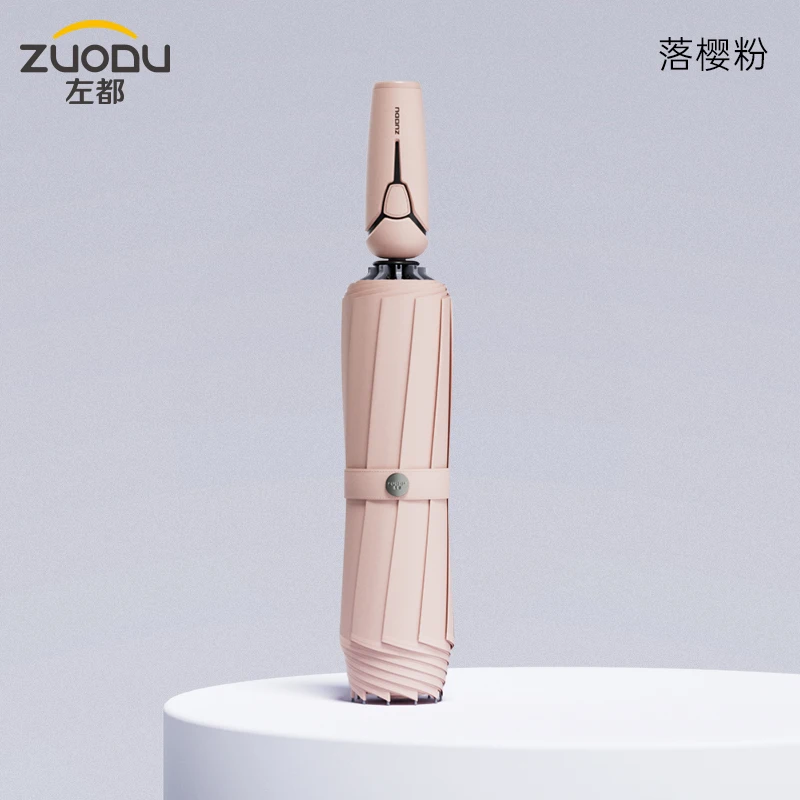 ZUODU Fully Automatic Reverse Umbrella Large Size Reinforced Thickened Folding Retractable Sturdy Windproof Outdoor Camping