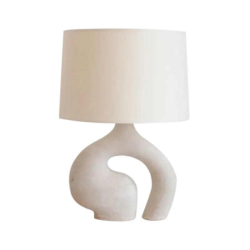 

Modern minimalist table lamp fabric living room bedroom bedside study art table lamp