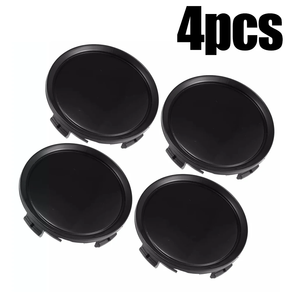 

4pcs Car 75mm Dia 4 Clips Wheels Tyre Center Hub Cover Black Suitable For Both Front And Rear Wheels Center Hubs Accessories