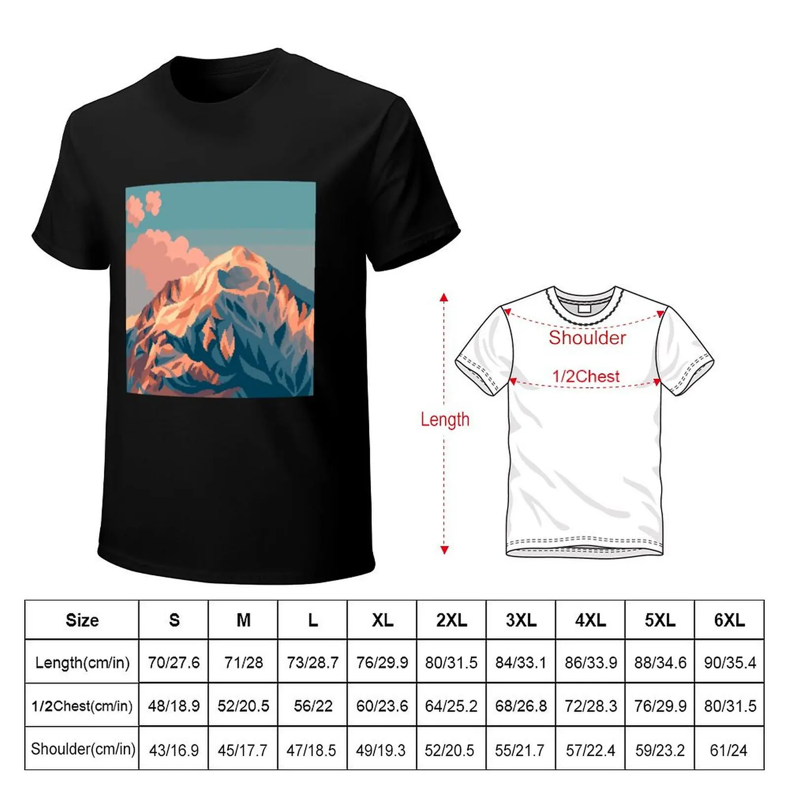 Mount Sunshine T-Shirt Basic Breathable Solid Color T-Shirt