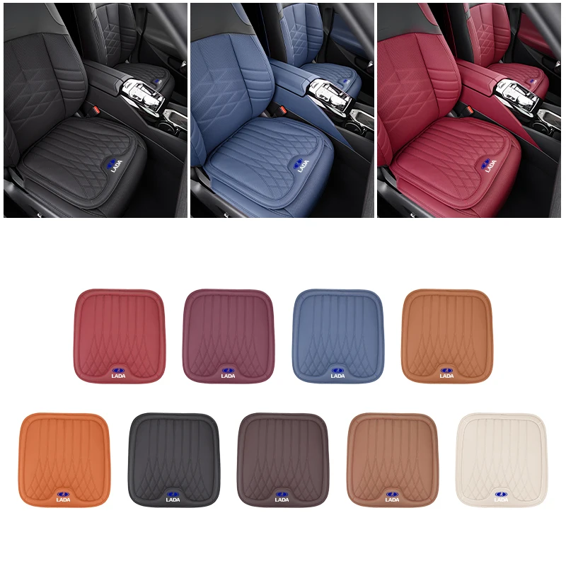 Leather Car Seat Cover Cushion Protector Pad Interior Accessories For Lada 2110 2114 Largus 2112 110 2105 2107 2106