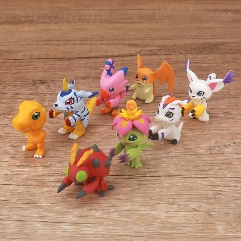 Digimon Line Up Narabundesu Agumon Patamon Gatomon Gachapon لعبة الكبسولات نموذج هدية أرقام جمع زخرفة